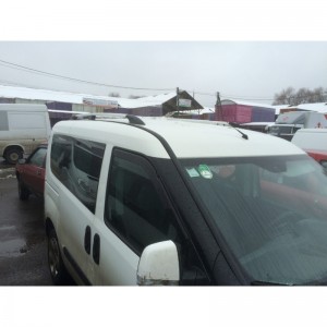 Рейлинги хромированные для Fiat Doblo 2010- с металлическими опорами