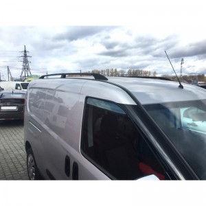 Рейлинги черные для Fiat Doblo 2010- с металлическими опорами