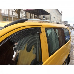 Рейлинги хромированные для Mercedes Vito/Viano W639 2003-14гг. с пластиковыми опорами