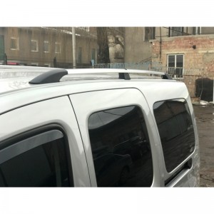Рейлинги хромированные для Renault Kangoo 2008- с пластиковыми опорами