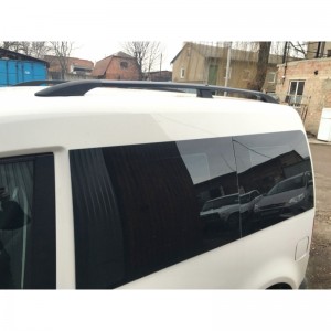 Рейлинги черные для Volkswagen Caddy 2004- с металлическими опорами