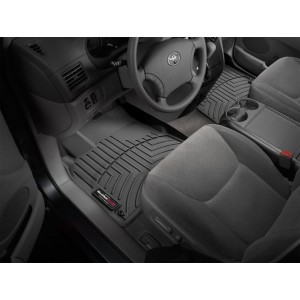 Коврики салона WeatherTech Toyota Sienna 2003-2010, Черные 1+2 ряд. Передний раздельный