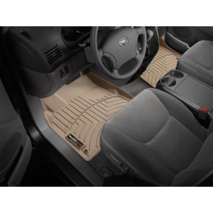 Коврики салона WeatherTech Toyota Sienna 2003-2010, Бежевые 1+2 ряд. Передний ряд раздельный