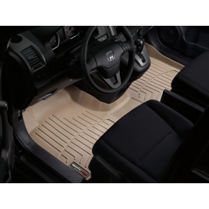 Коврики салона WeatherTech Honda CR-V 2007-12, Бежевые. Передний ряд цельный