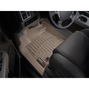 Коврики салона передние Toyota Tundra 2014- Double Cab WeatherTech 454081, Бежевые