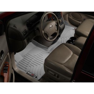 Коврики салона WeatherTech Toyota Sienna 2003-2010, Серые 1+2 ряд. Передний ряд цельный