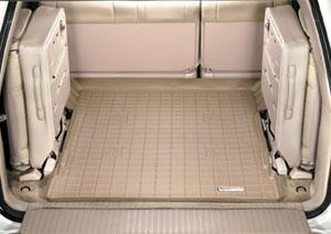 Коврик багажника WeatherTech 41124 Toyota Land Cruiser 100, Бежевый для авто с откидным сиденьем