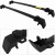 Багажник OEM под оригинал на Jeep Compass 2011-2016 Black, с штатными местами в интегрированных рейлингах