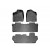 Коврики салона WeatherTech Toyota Sienna 2011-2012, Третий ряд, Черный для 8 местной