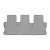 Коврики салона  Toyota Highlander 2014- WeatherTech 466323, Третий ряд, серый