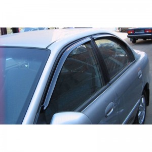 Kia Spectra 2005-2011 - Дефлекторы окон, 4 шт, темные, BREEZE, EGR. Kia Spectra 2005-2011 - Дефлекторы окон, 4 шт, темные, BREEZE, EGR.