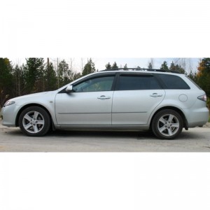 Mazda 6 Wagon 2002-2007 - Дефлекторы окон, 4 шт, темные, EGR. Mazda 6 Wagon 2002-2007 - Дефлекторы окон, 4 шт, темные, EGR.