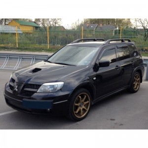 Mitsubishi Outlander 2003-2006 - Дефлекторы окон, 4 шт, темные, EGR. Mitsubishi Outlander 2003-2006 - Дефлекторы окон, 4 шт, темные, EGR.