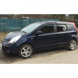 Nissan Note 2005-2014 - Дефлекторы окон, 4 шт, темные, EGR. Nissan Note 2005-2014 - Дефлекторы окон, 4 шт, темные, EGR.