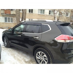 Nissan X-Trail 2014-  Дефлекторы окон, 4 шт, темные. EGR. Nissan X-Trail 2014-  Дефлекторы окон, 4 шт, темные. EGR.