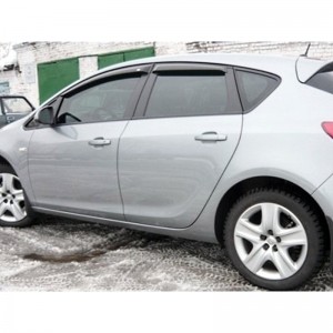 Opel Astra J 2010-   Дефлекторы окон, 4 шт, темные, EGR. Opel Astra J 2010-   Дефлекторы окон, 4 шт, темные, EGR.
