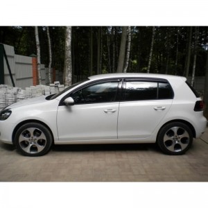 Volkswagen Golf 2009-2012 - Дефлекторы окон, 4 шт, темные, EGR. Volkswagen Golf 2009-2012 - Дефлекторы окон, 4 шт, темные, EGR.