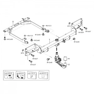 Фаркоп Land Rover Range Rover Sport LW L494 2014- быстросъемный Westfalia 323121600001 Фаркоп Land Rover Range Rover Sport LW L494 2014- быстросъемный Westfalia 323121600001