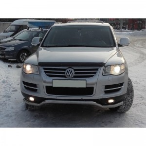 Volkswagen Touareg 2002-2010 - Дефлектор капота, темный, EGR. Volkswagen Touareg 2002-2010 - Дефлектор капота, темный, EGR.