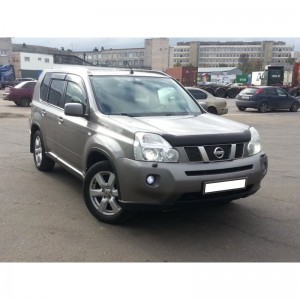 Nissan X-Trail 2007-2014 - Дефлектор капота, темный, EGR. Nissan X-Trail 2007-2014 - Дефлектор капота, темный, EGR.