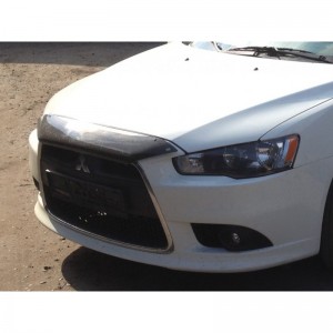 Mitsubishi Lancer 2011-2016 - Дефлектор капота, темный, EGR. Mitsubishi Lancer 2011-2016 - Дефлектор капота, темный, EGR.