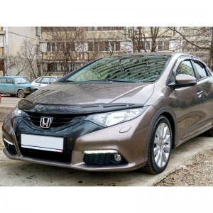 Honda Civic (h/b) 2012-2016 - Дефлектор капота, темный. EGR. Honda Civic (h/b) 2012-2016 - Дефлектор капота, темный. EGR.