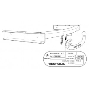 ФАРКОП AUDI A4 2004-08 быстросъемный Westfalia 305302600001 ФАРКОП AUDI A4 2004-08 быстросъемный Westfalia 305302600001