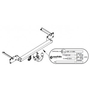 ФАРКОП Ford Transit Connect 2014- быстросъемный Westfalia 307501600001 ФАРКОП Ford Transit Connect 2014- быстросъемный Westfalia 307501600001