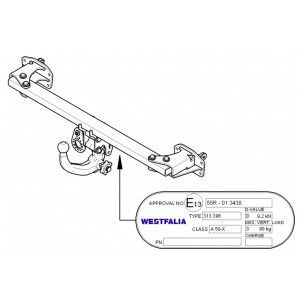 ФАРКОП Mercedes A class w176 2012- быстросъемный Westfalia 313398600001 ФАРКОП Mercedes A class w176 2012- быстросъемный Westfalia 313398600001