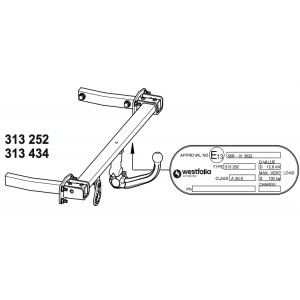 ФАРКОП Mercedes GLK 2008- невидимый Westfalia 313434600001 ФАРКОП Mercedes GLK 2008- невидимый Westfalia 313434600001