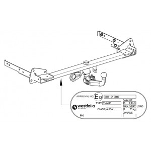 ФАРКОП Opel Astra K Sports Tourer 2016- быстросъемный Westfalia 314515600001 ФАРКОП Opel Astra K Sports Tourer 2016- быстросъемный Westfalia 314515600001