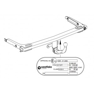 ФАРКОП Skoda Yeti 2009- быстросъемный Westfalia 317128600001 ФАРКОП Skoda Yeti 2009- быстросъемный Westfalia 317128600001