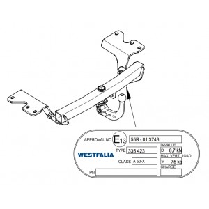 ФАРКОП Toyota Auris хетчбэк 2013- быстросъемный Westfalia 335423600001 ФАРКОП Toyota Auris хетчбэк 2013- быстросъемный Westfalia 335423600001