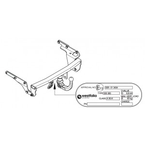 ФАРКОП Toyota Yaris 2014- быстросъемный Westfalia 335455600001 ФАРКОП Toyota Yaris 2014- быстросъемный Westfalia 335455600001