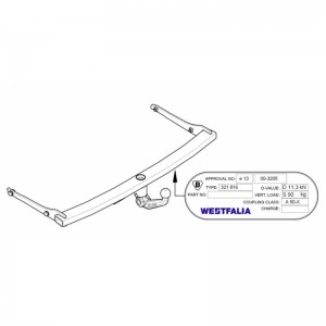 ФАРКОП Volkswagen CC 2012- быстросъемный Westfalia 321823600001 ФАРКОП Volkswagen CC 2012- быстросъемный Westfalia 321823600001