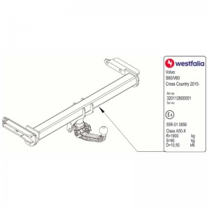 ФАРКОП Volvo V60 2015- быстросъемный Westfalia 320112600001 ФАРКОП Volvo V60 2015- быстросъемный Westfalia 320112600001