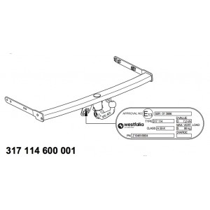 ФАРКОП Skoda Fabia быстросъемный Westfalia 317114600001 ФАРКОП Skoda Fabia быстросъемный Westfalia 317114600001