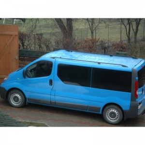 Рейлинги черные для Renault Trafic 2001-2015гг. с пластиковыми опорами Рейлинги черные для Renault Trafic 2001-2015гг. с пластиковыми опорами
