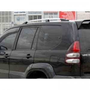 Рейлинги хромированные для Toyota LС 120 Prado с металлическими опорами Рейлинги хромированные для Toyota LС 120 Prado с металлическими опорами