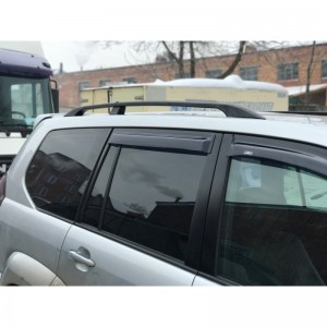 Рейлинги черные для Toyota LС 120 Prado с металлическими опорами Рейлинги черные для Toyota LС 120 Prado с металлическими опорами