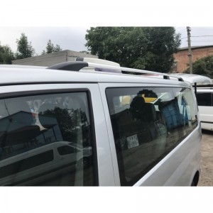 Рейлинги хромированные для Volkswagen T6 2015- с металлическими опорами Рейлинги хромированные для Volkswagen T6 2015- с металлическими опорами