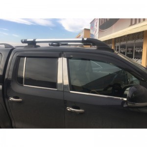 Рейлинги Shark Хром (с поперечинами) для Volkswagen Amarok Рейлинги Shark Хром (с поперечинами) для Volkswagen Amarok