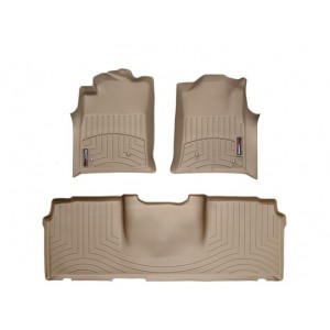 Коврики салона WeatherTech Toyota Tacoma 2005-2011 Double Cab, Бежевые Без фиксаторов Коврики салона WeatherTech Toyota Tacoma 2005-2011 Double Cab, Бежевые Без фиксаторов